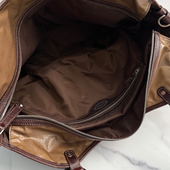Tod's G-Line Easy Sacca Coated Canvas Tote Bag in Brown Bronze - Picture 11 of 16